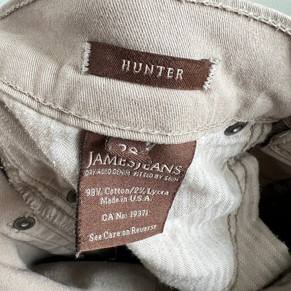 James Jeans Hunter Women's 28 Tan Khaki Straight Leg Mid Rise Stretch Denim - Picture 6 of 7
